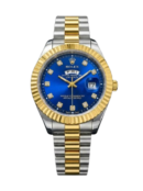 Luxury Two-Tone Rlx Blue Dial Day & Date Watch