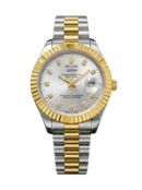 Luxury Two-Tone Rlx White Dial Day & Date Watch