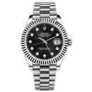 RLX Black Dial Silver Bezel Stainless Steel Watch