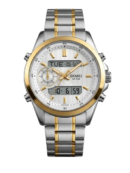 SKMEI Two-Tone Dual Display Chronograph Watch