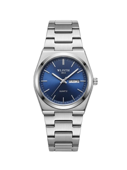 WLISTH 1853 Blue Sunburst Day-Date Watch