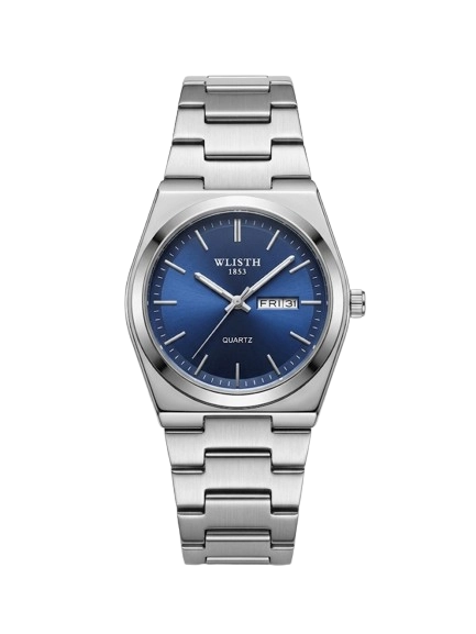 WLISTH 1853 Blue Sunburst Day-Date Watch